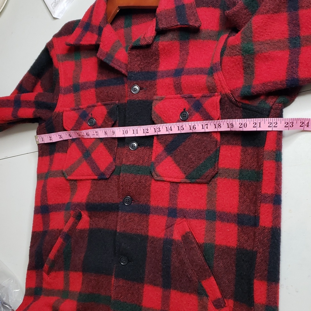Vintage Woolrich Mackinaw Buffalo Plaid Hunting Jacket Size 42 Lumberjack Thick - Picture 10 of 16